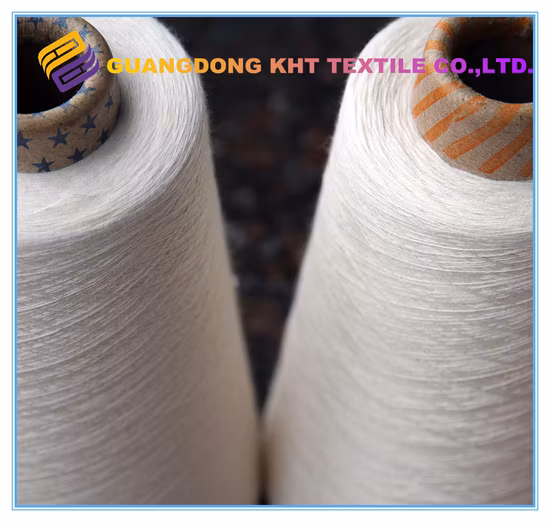100% Algodón Compacto Peinado 40s 50s 60s 80s Textil Tejer y Tejer Hilo Gris Crudo Blanco